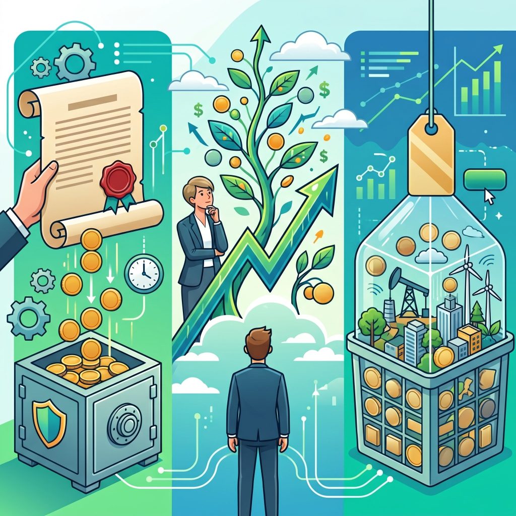 stocks, ETFs, and bonds